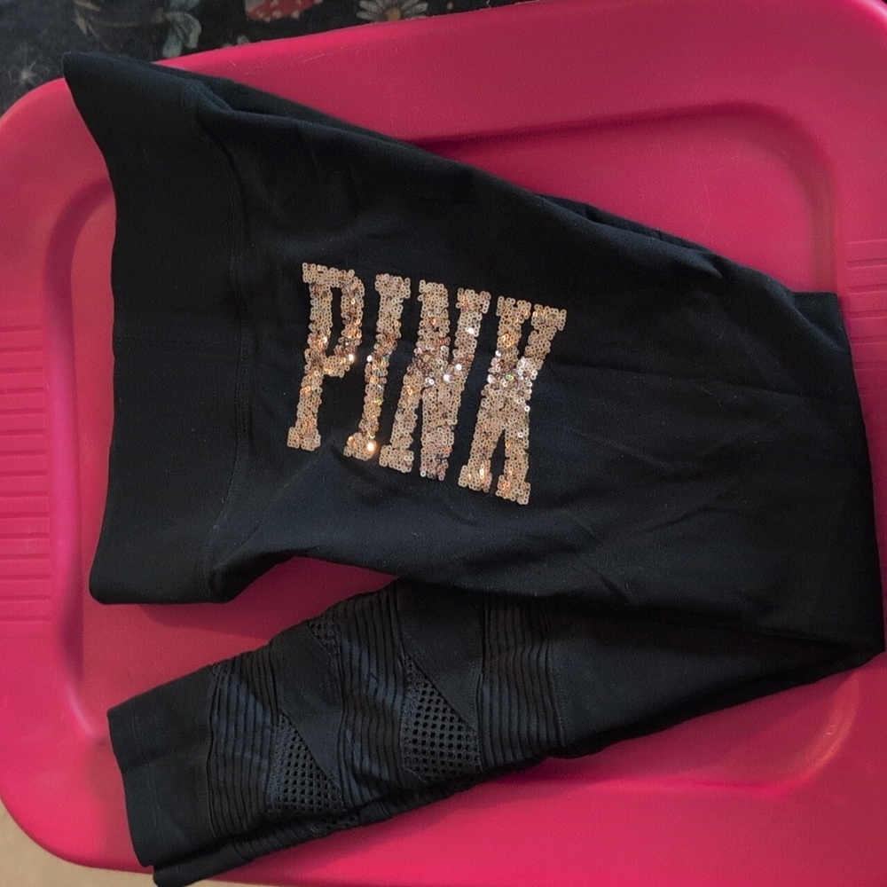 Victoria Secret "Pink" Black Yoga Pants